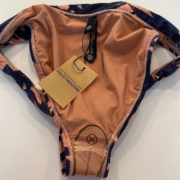 NWT VIX PAULA HERMANNY Paradise Bia knotted printed low-rise bikini briefs SZ S - Picture 4 of 6